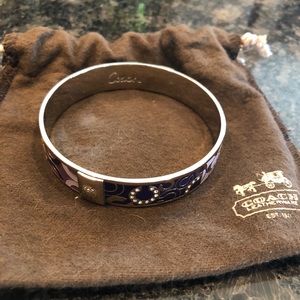 Coach Purple Sterling Bangle
